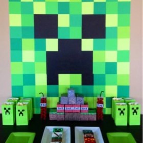 Minecraft Party {dessert table}