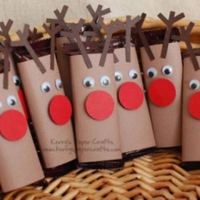 Mini Reindeer Candy Bar Wrappers {Homemade Christmas Gift}