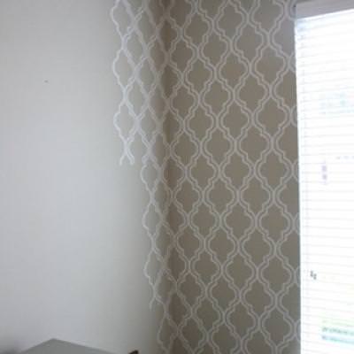 Painted Wallpaper DIY {Wallpapering}