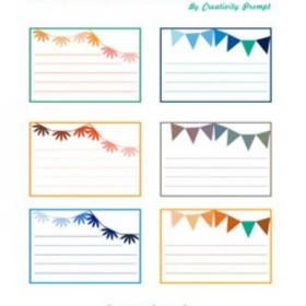 Party Themed Journaling Cards