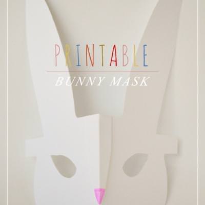 Printable Modern Bunny Mask {Easter Printable}