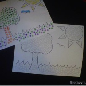 Q-Tip Painting Project {Fine Motor Skills}