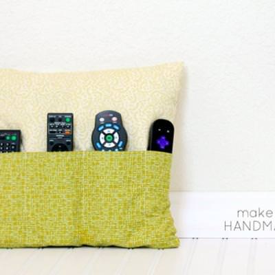 Remote Control Pocketed Pillow {Pillows}