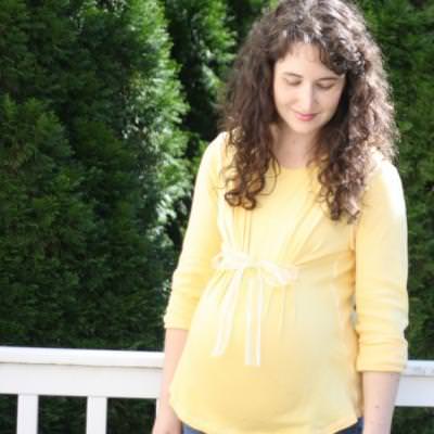 Ribbon Tied Top Repurpose {Maternity}