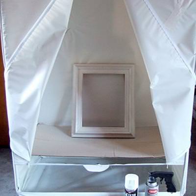 Spray Painting Tent {DIY Tips and Tricks}