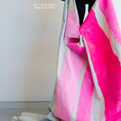 Striped Table Cloth DIY {Table Decoration}