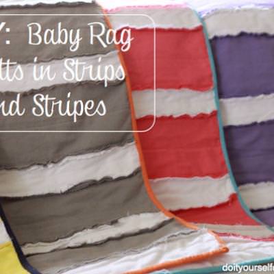 Stripped Baby Rag Quilt {Baby Quilt Ideas}