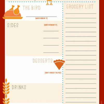 Thanksgiving Menu Planner Printable {Thanksgiving Menu}