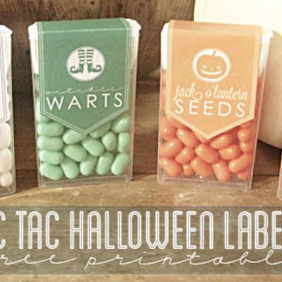 Tic Tac Halloween Labels {Halloween Printable}