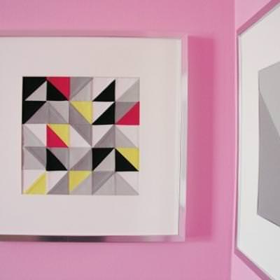 Triangle Patchwork Art {Patchwork}