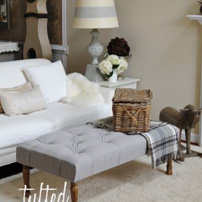 Tufted Ottoman Tutorial {Benches}
