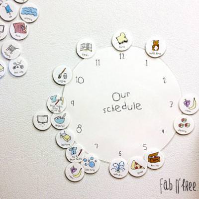 Wall Clock Scheduler for Kids {Teaching Time Management}