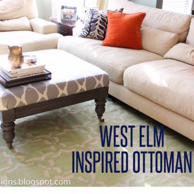 West Elm Inspired Ottoman {Ottomans & Stools}