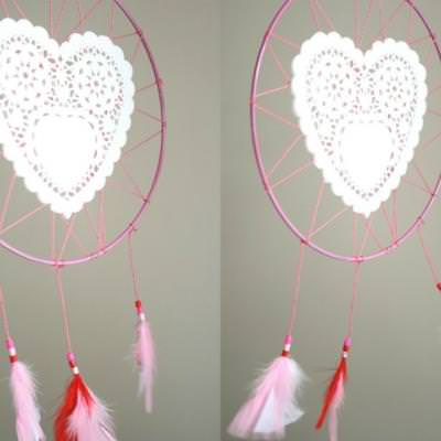 Valentine Doily Dreamcatcher {Valentine Day Project}