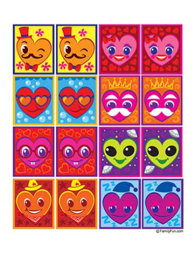 Valentines Day Memory Games Printable – Tip Junkie